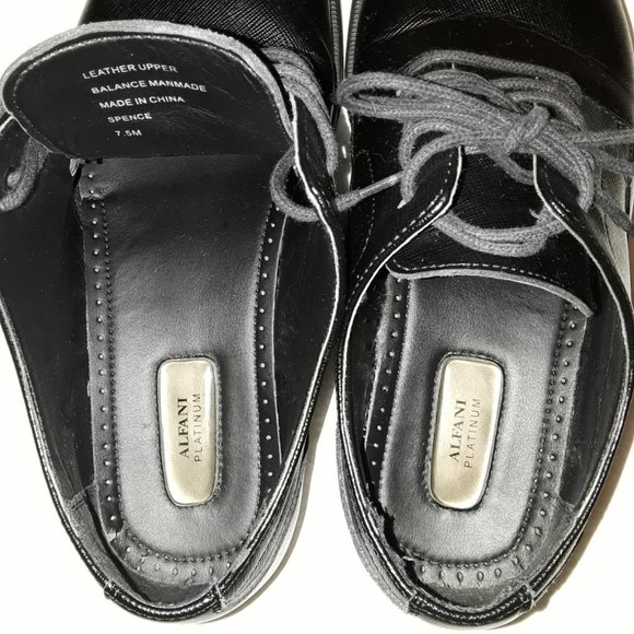 ALFANI PLATINUM  DRESS SHOES FOR MEN  SIZE 7.5M  BLACK COLOR. main image 7